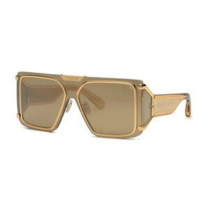 NEW PHILIPP PLEIN SUNGLASSES, GOLD UNISEX EYEWEAR SPP096M REVOLUTION 400G